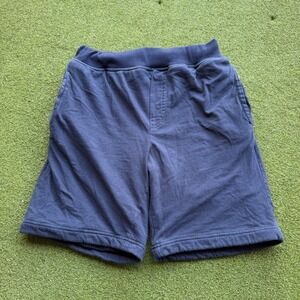 DudeRobe Mens Lounge Shorts Navy Blue French Terry Robe Shorts Size S/M